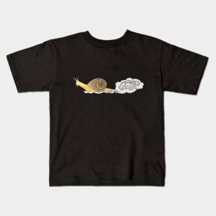 Speedy Snail with Dust Cloud Kids T-Shirt